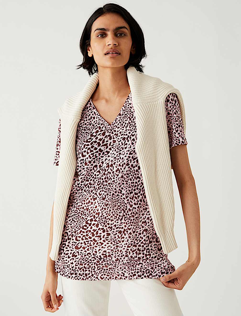 Printed Relaxed Longline T-Shirt