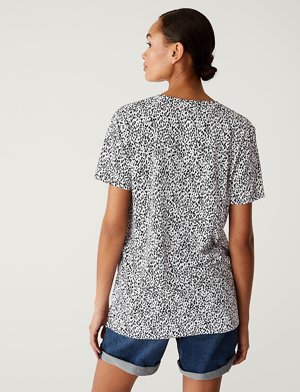 Printed Relaxed Longline T-Shirt