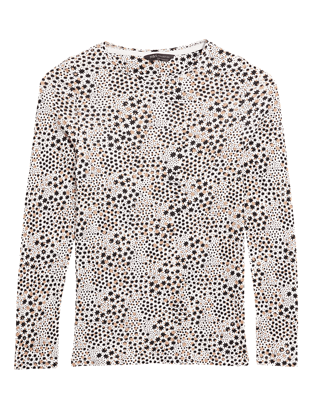 Pure Cotton Star Print Regular Fit Top