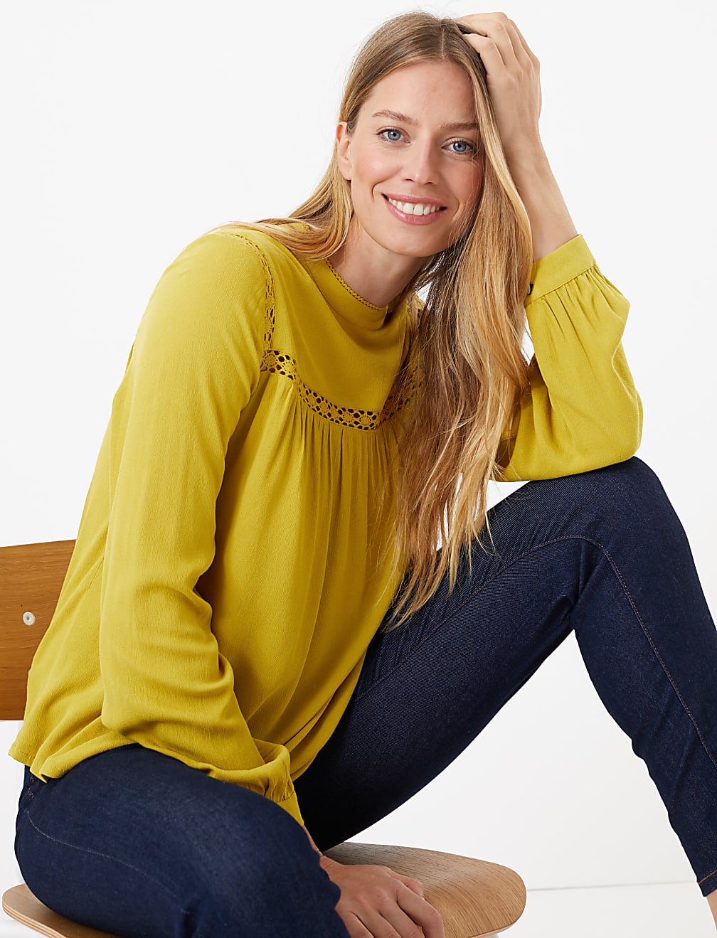 Lace Insert Shell Top