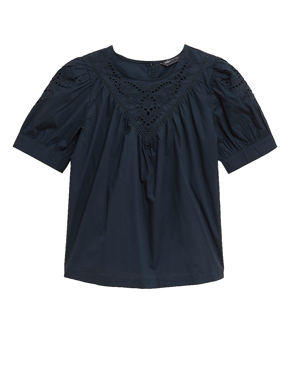 Pure Cotton Broderie Relaxed Top