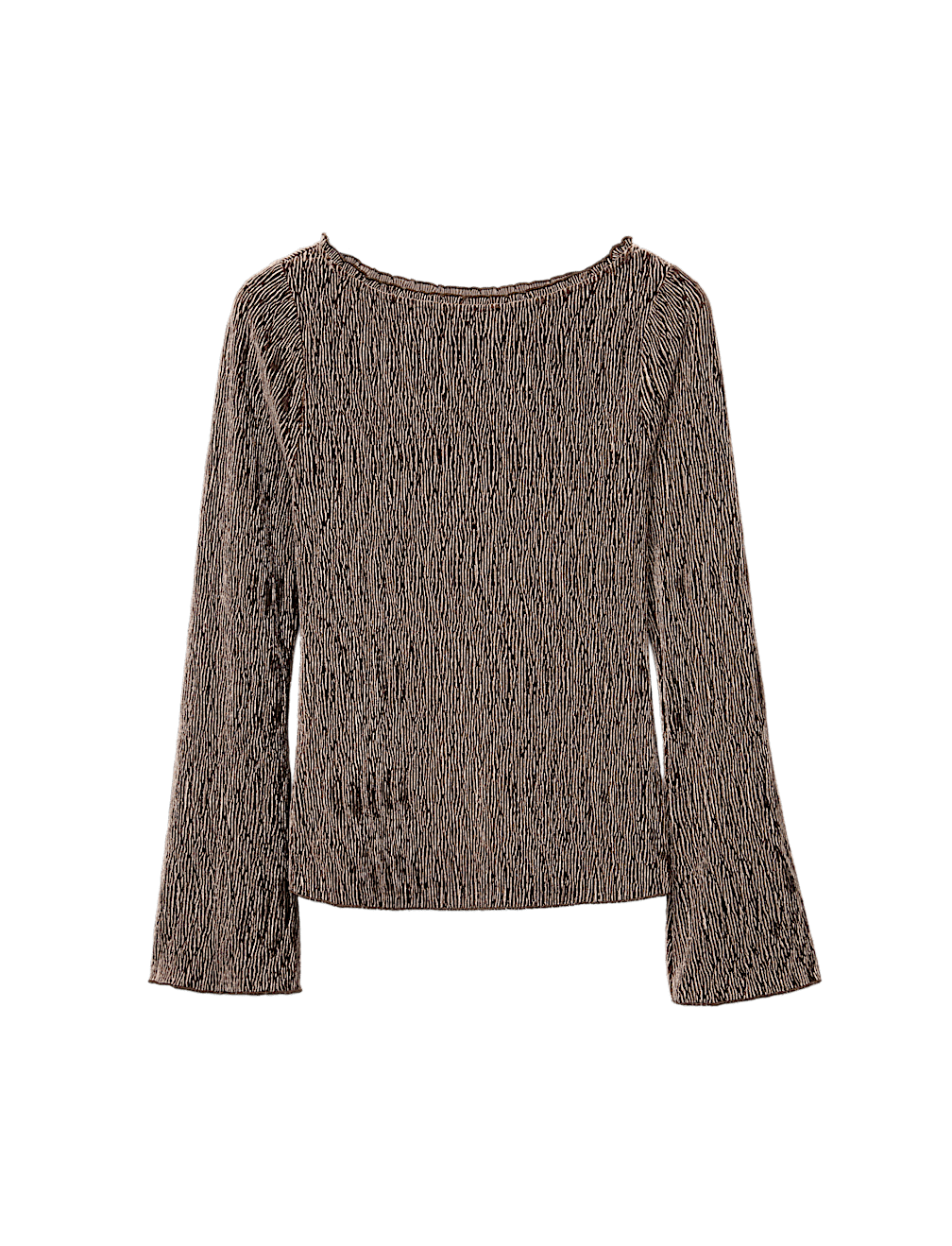 Velvet Smocked Long Sleeve Top