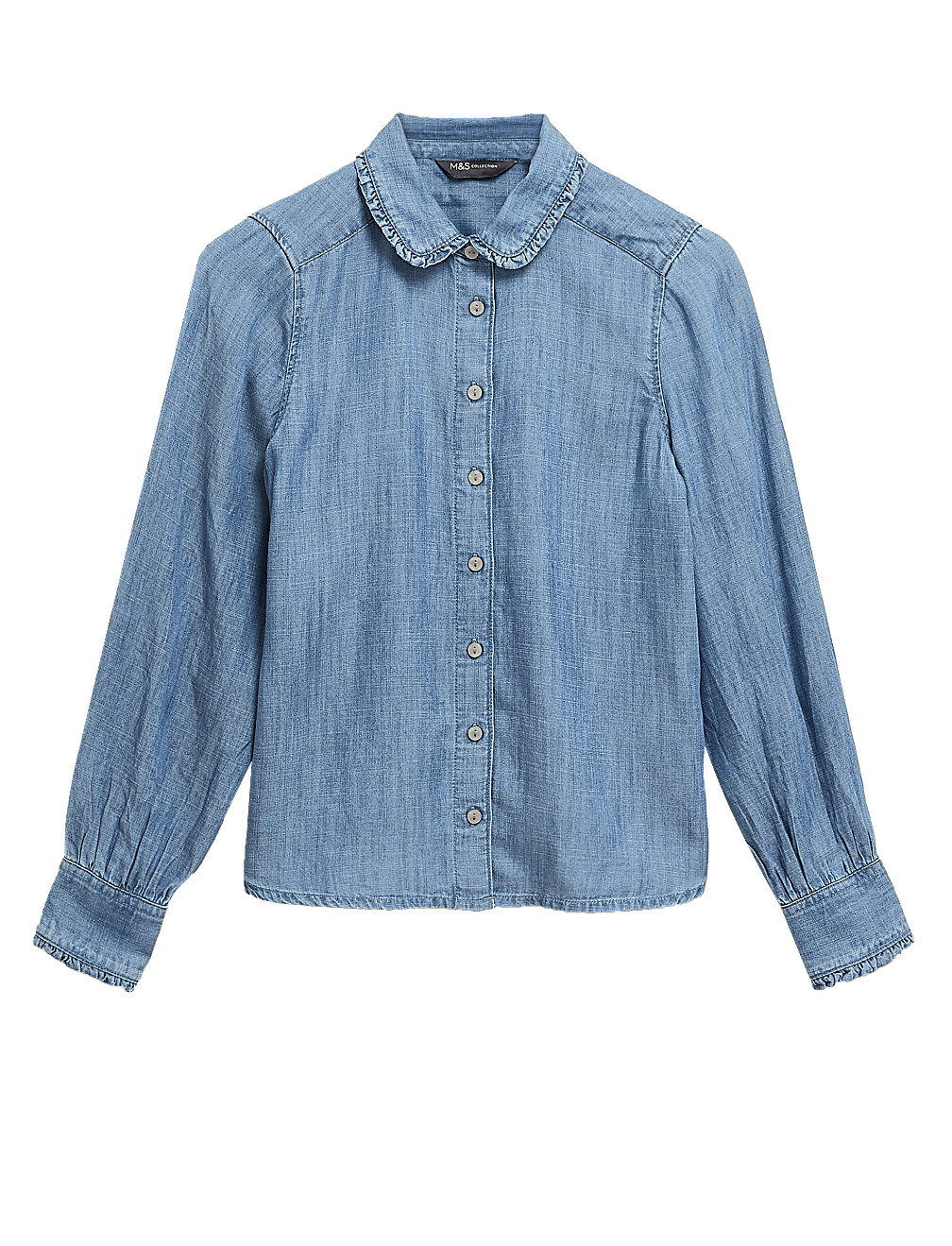 Pure Tencel™ Denim Peter Pan Collar Shirt