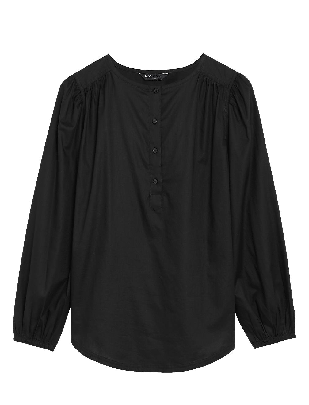 Pure Cotton Regular Fit Long Sleeve Blouse