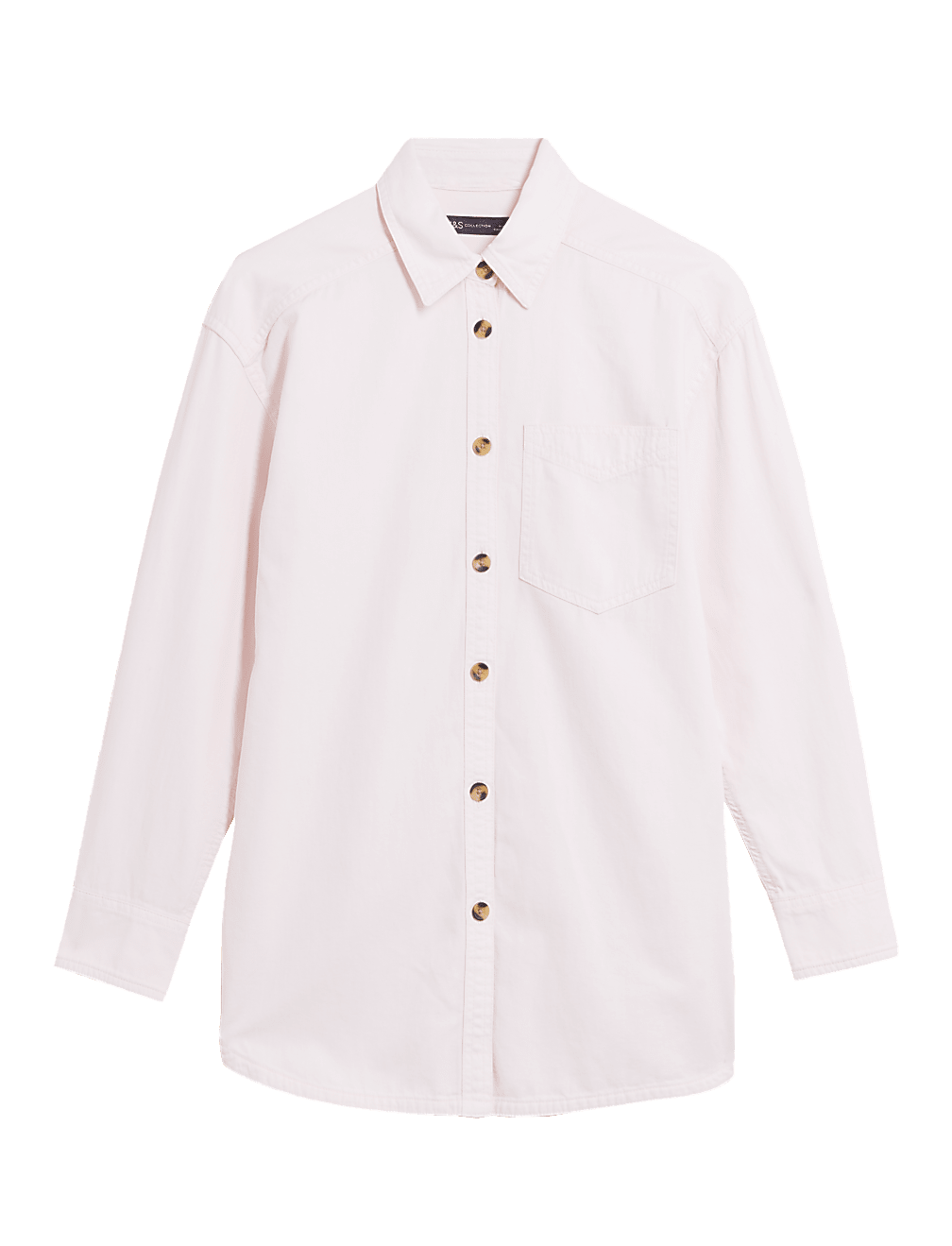 Denim Regular Fit Longline Shirt