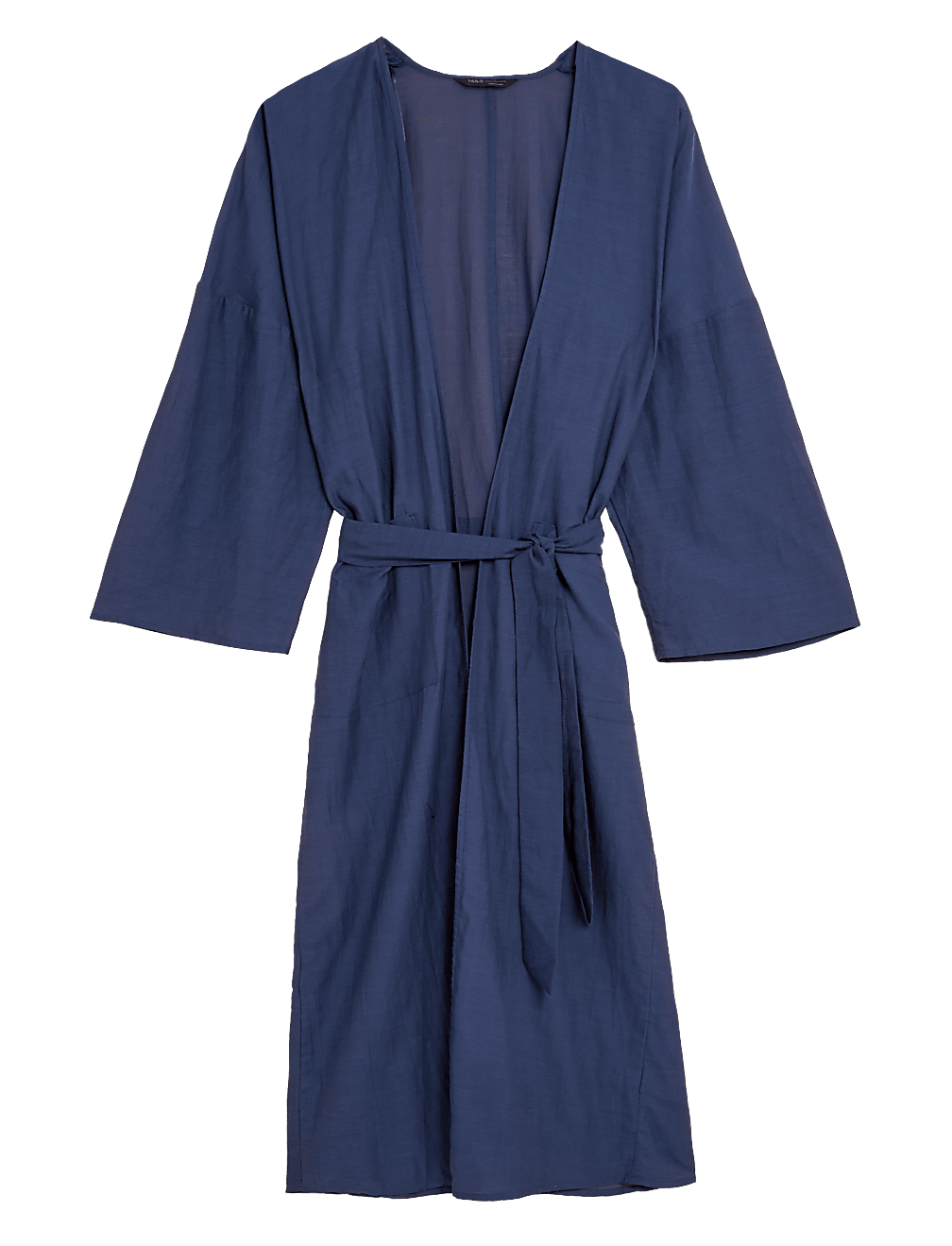 Cotton Rich Relaxed Long Sleeve Kimono Top