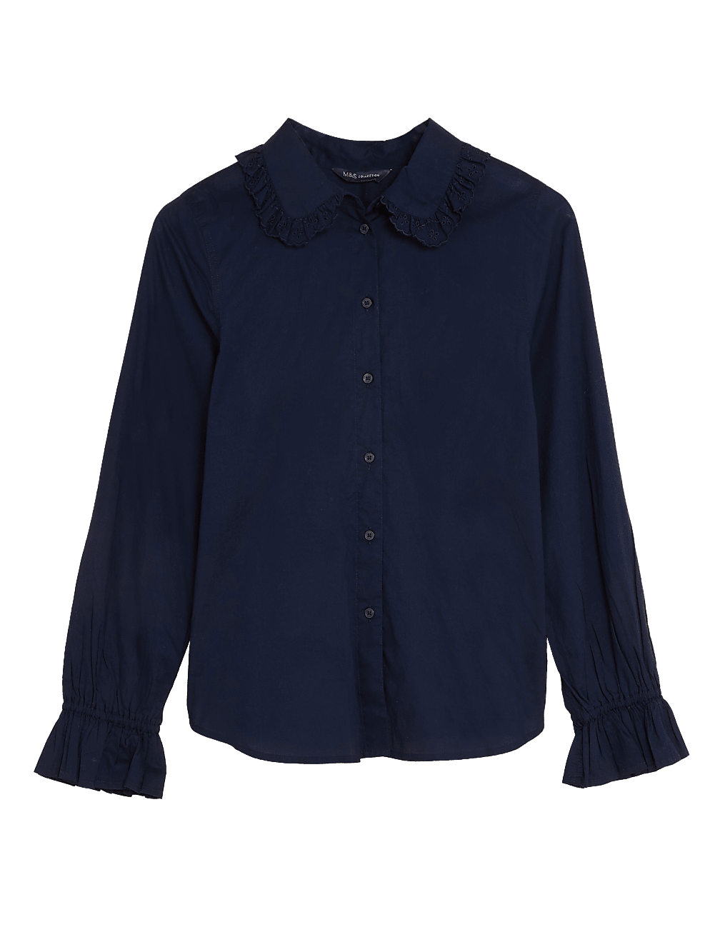Pure Cotton Regular Fit Frill Detail Shirt