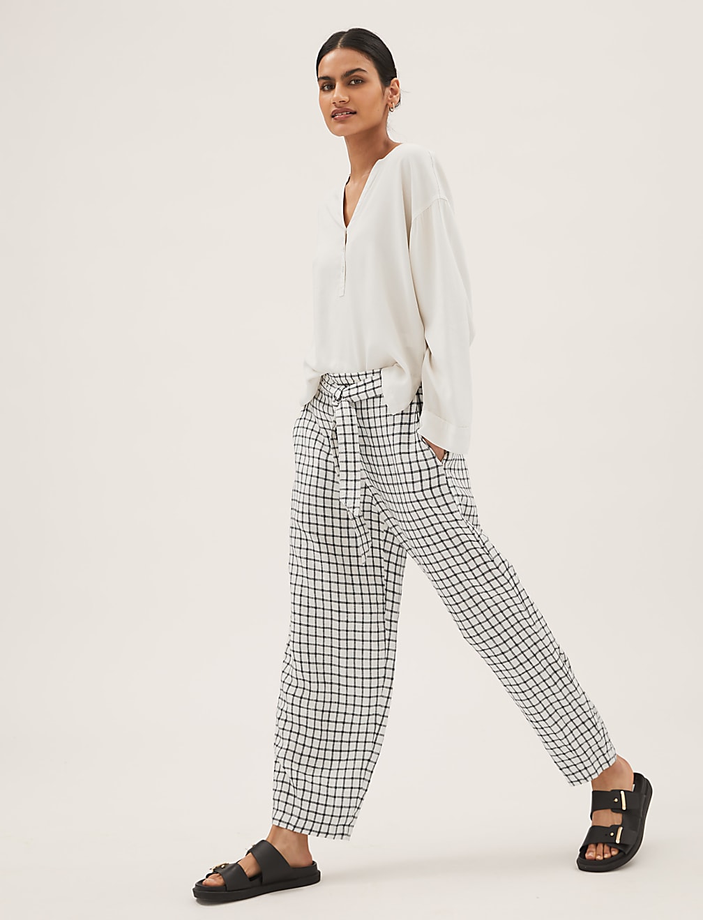 Pure Tencel™ Oversized Long Sleeve Blouse