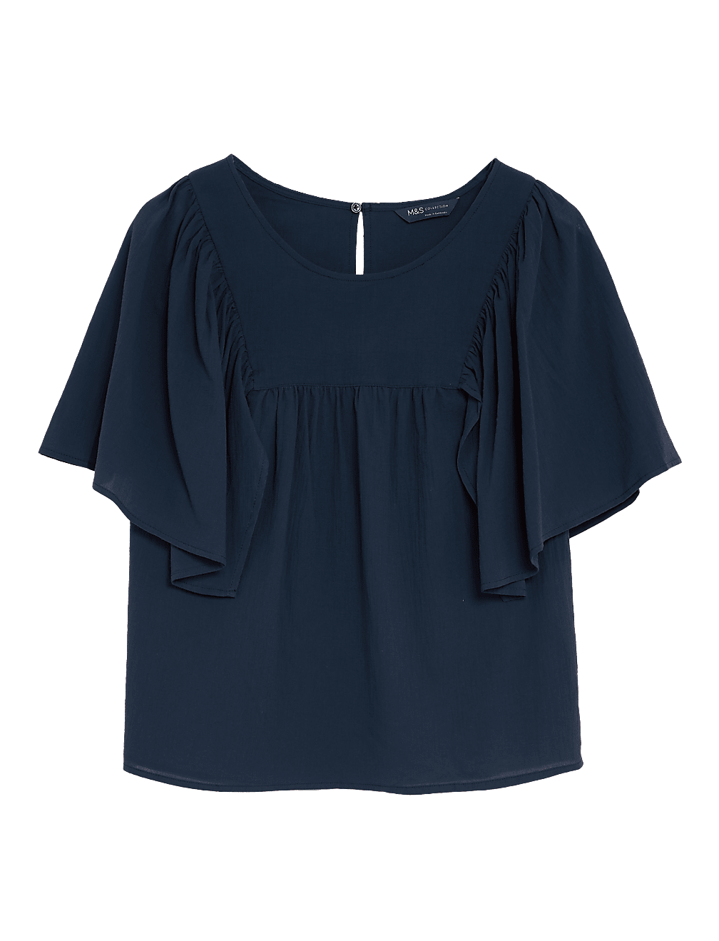 Pure Cotton Regular Fit Angel Sleeve Blouse