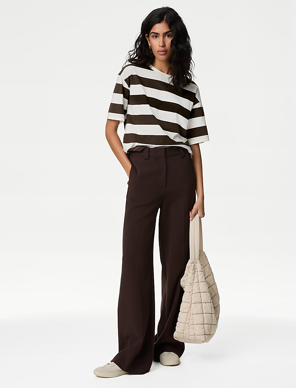 Pure Cotton Striped Boxy T-Shirt