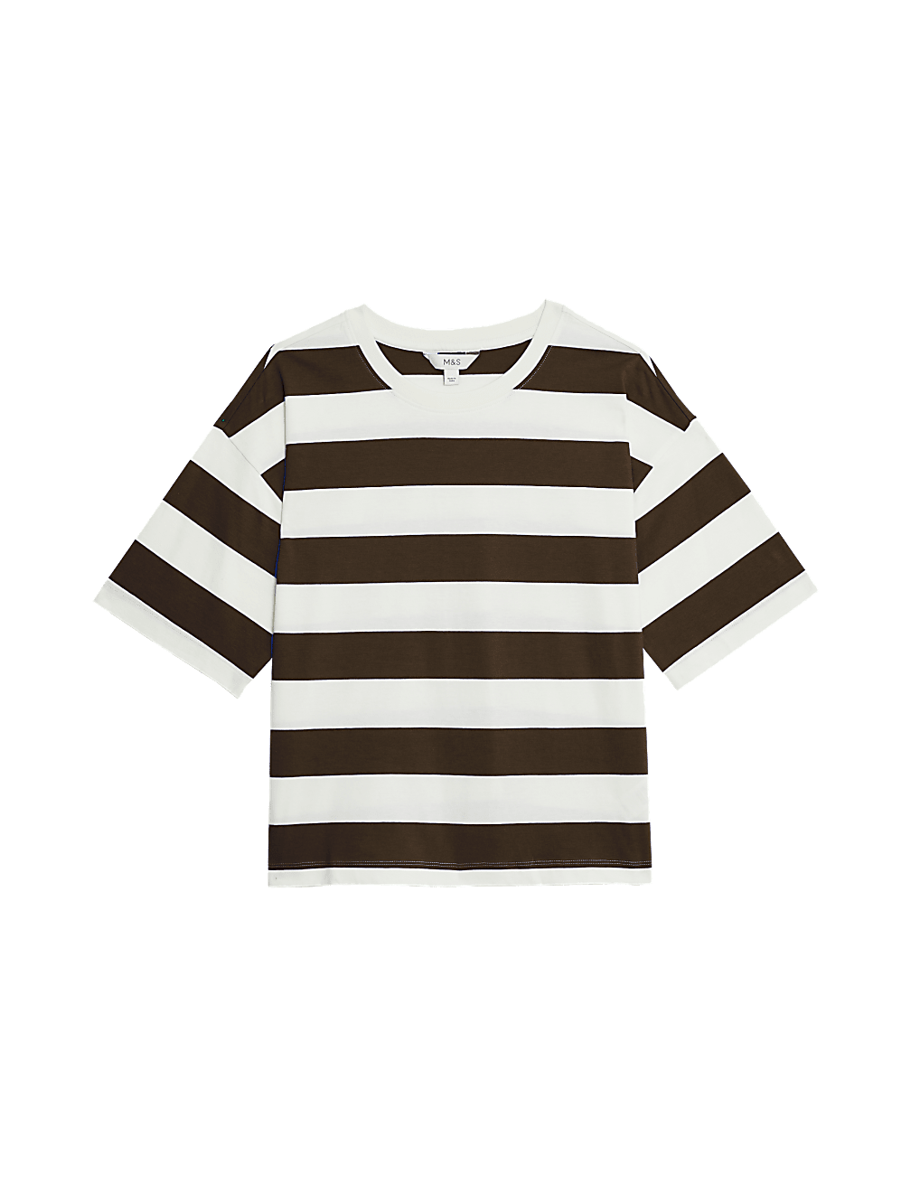 Pure Cotton Striped Boxy T-Shirt