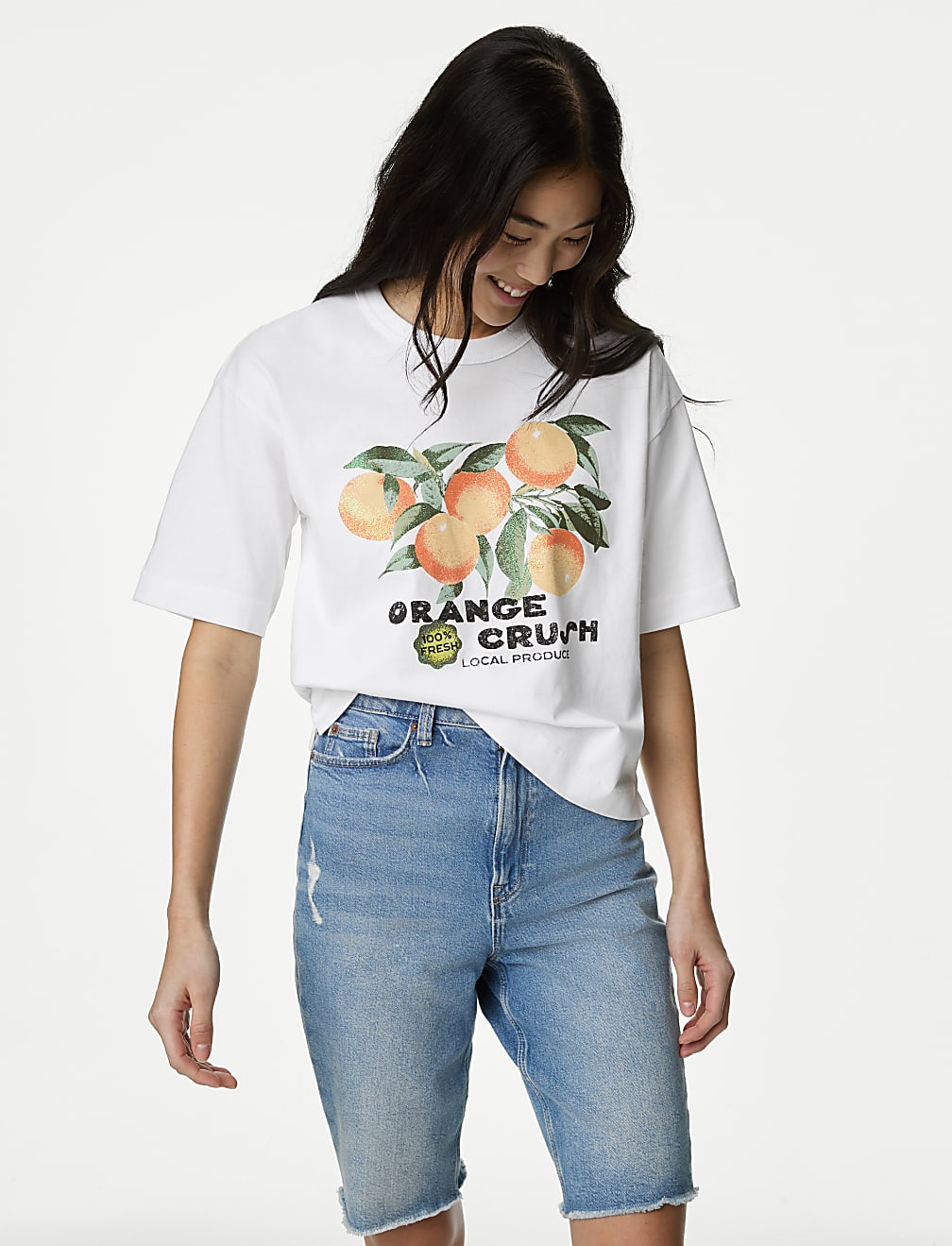 Pure Cotton Printed Oversized T-Shirt