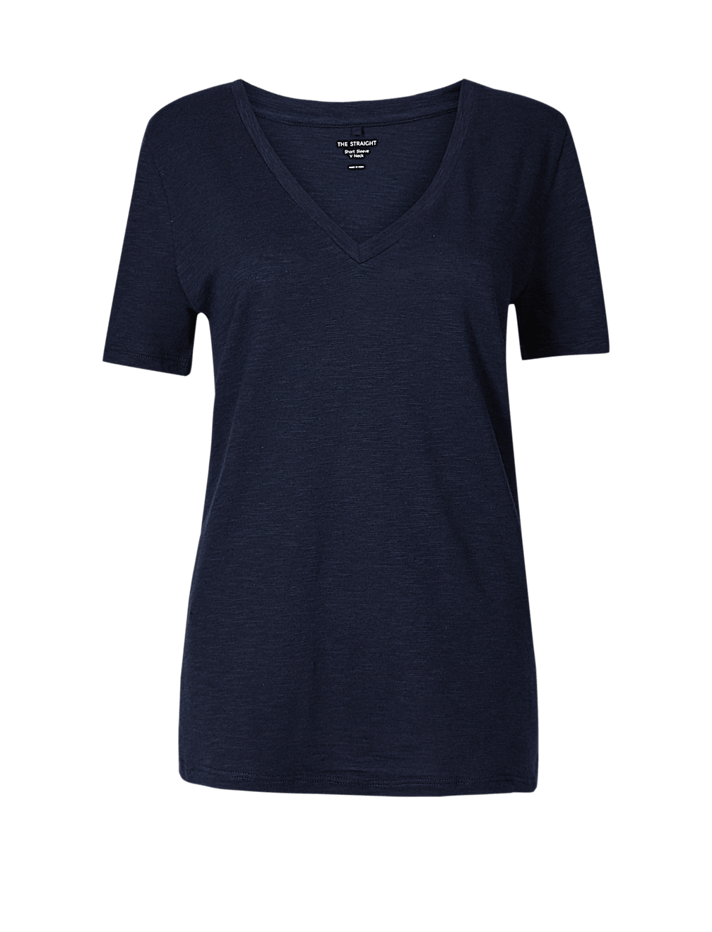 Cotton Rich Straight Fit Slub T-Shirt