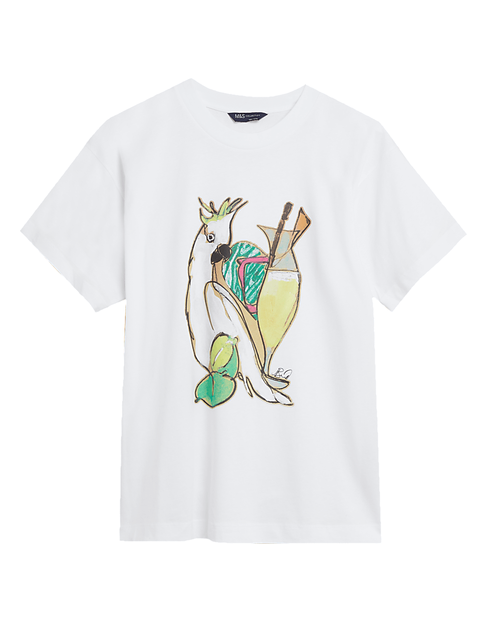 Pure Cotton Printed Crew Neck T-Shirt