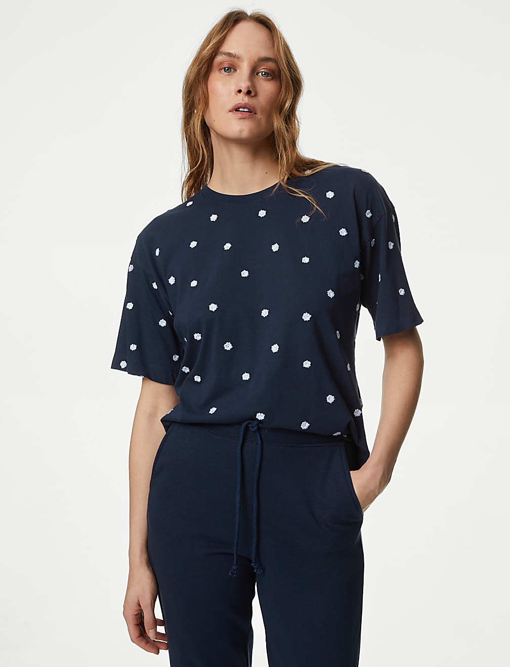 Pure Cotton Embroidered T-Shirt