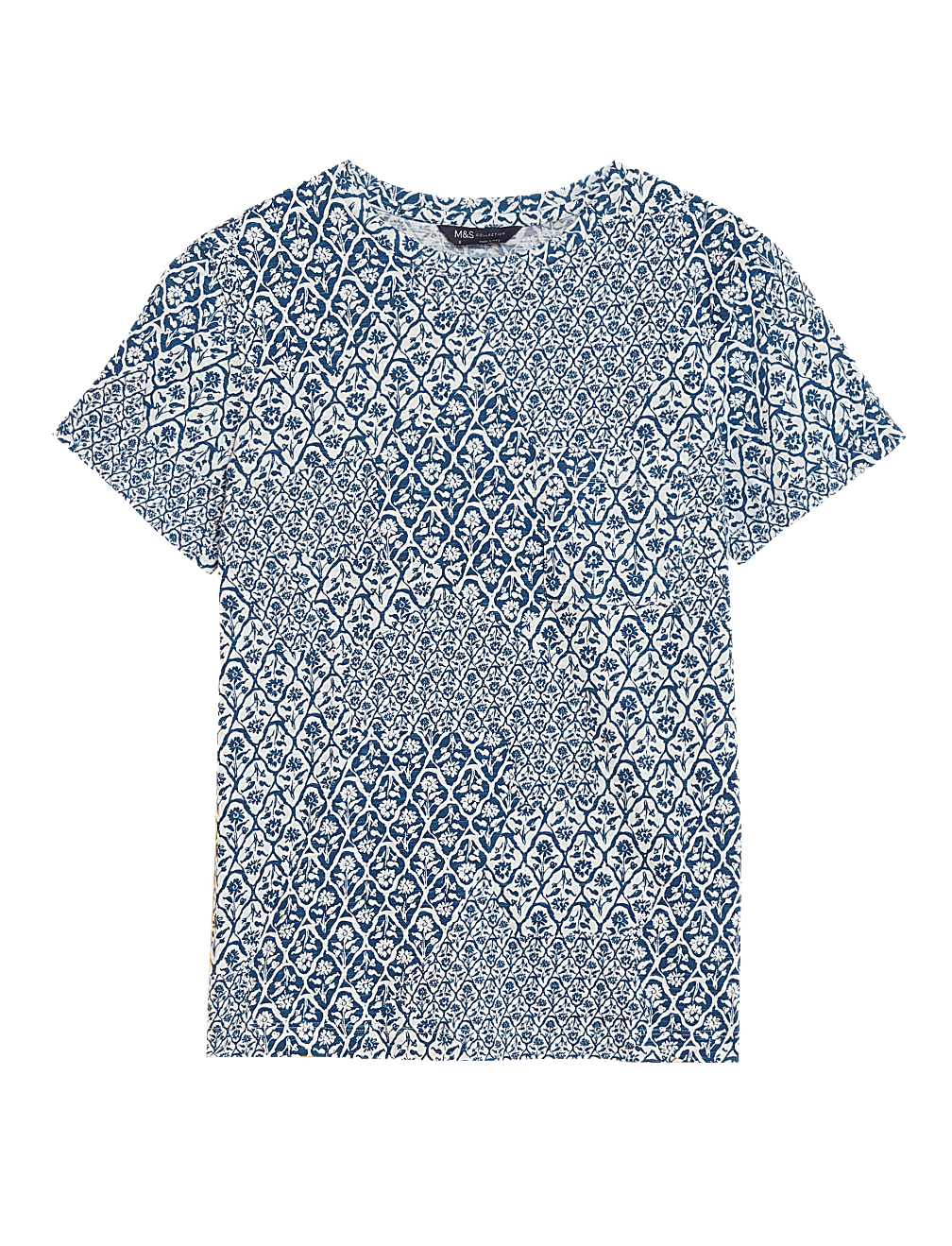 Pure Cotton Printed Crew Neck T-Shirt