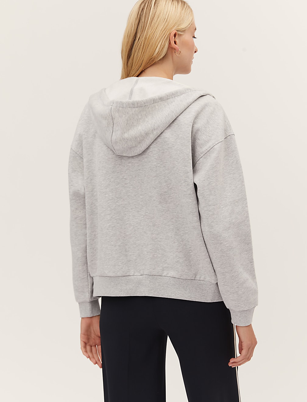 Buy Cotton Rich Relaxed Zip Up Hoodie at Marks & Spencer