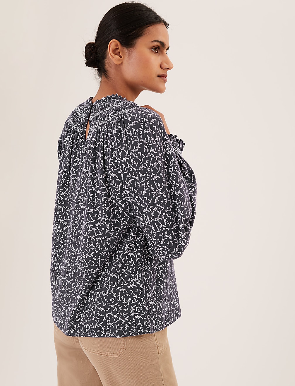 Pure Cotton Printed Long Sleeve Top