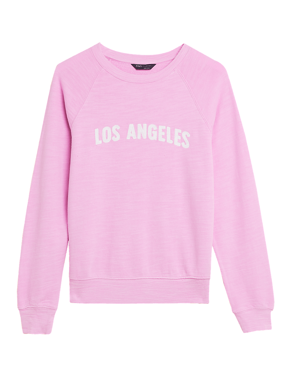Pure Cotton Slogan Crew Neck Sweatshirt