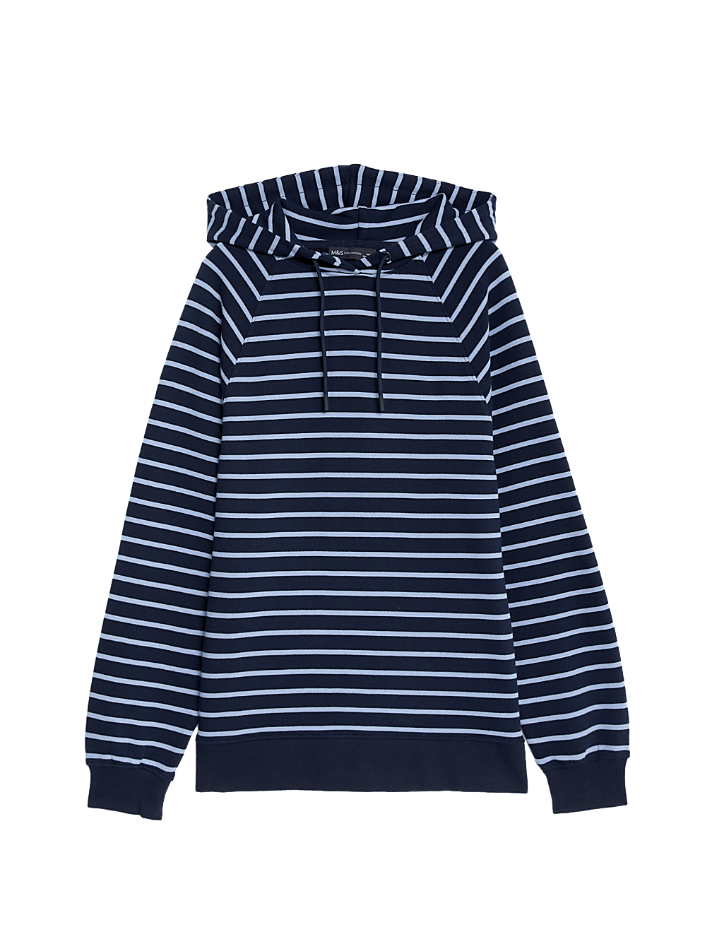Pure Cotton Striped Longline Hoodie