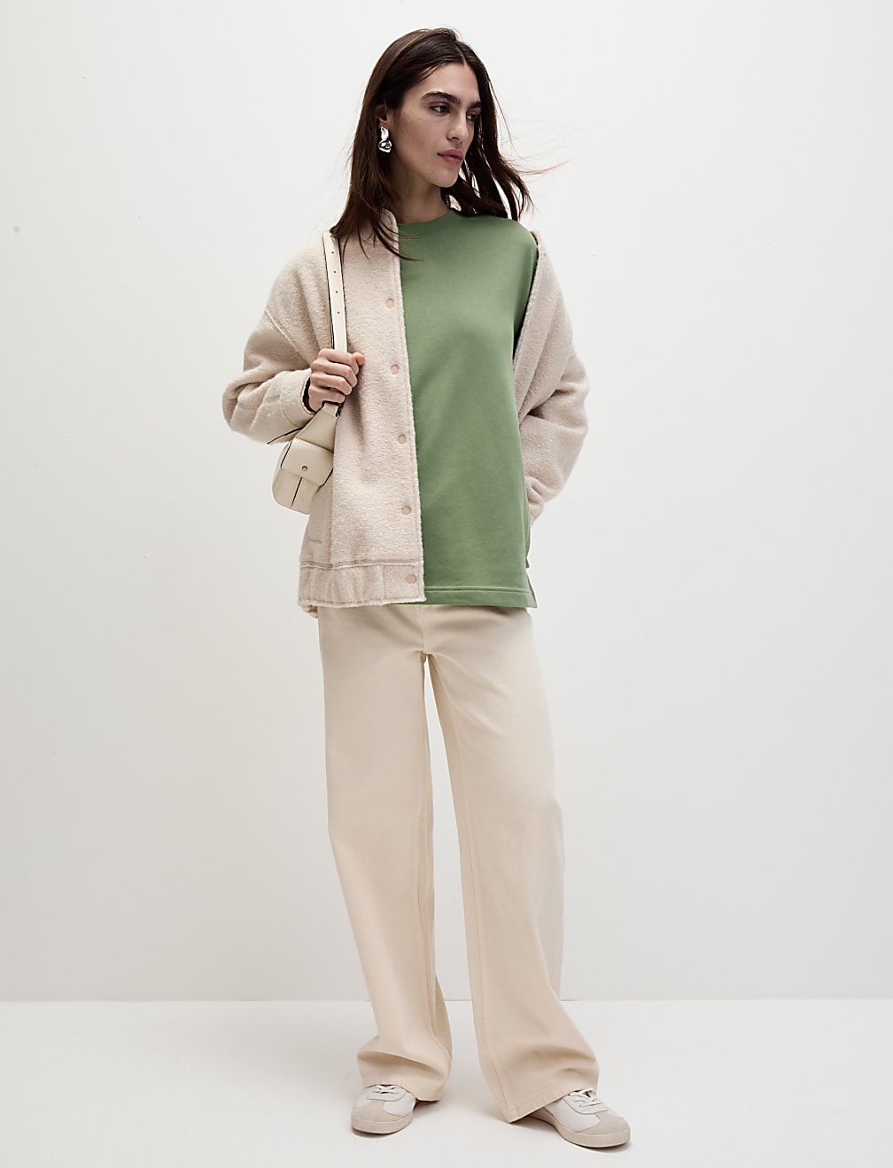 Cotton Rich Oversized Longline Sweatshirt