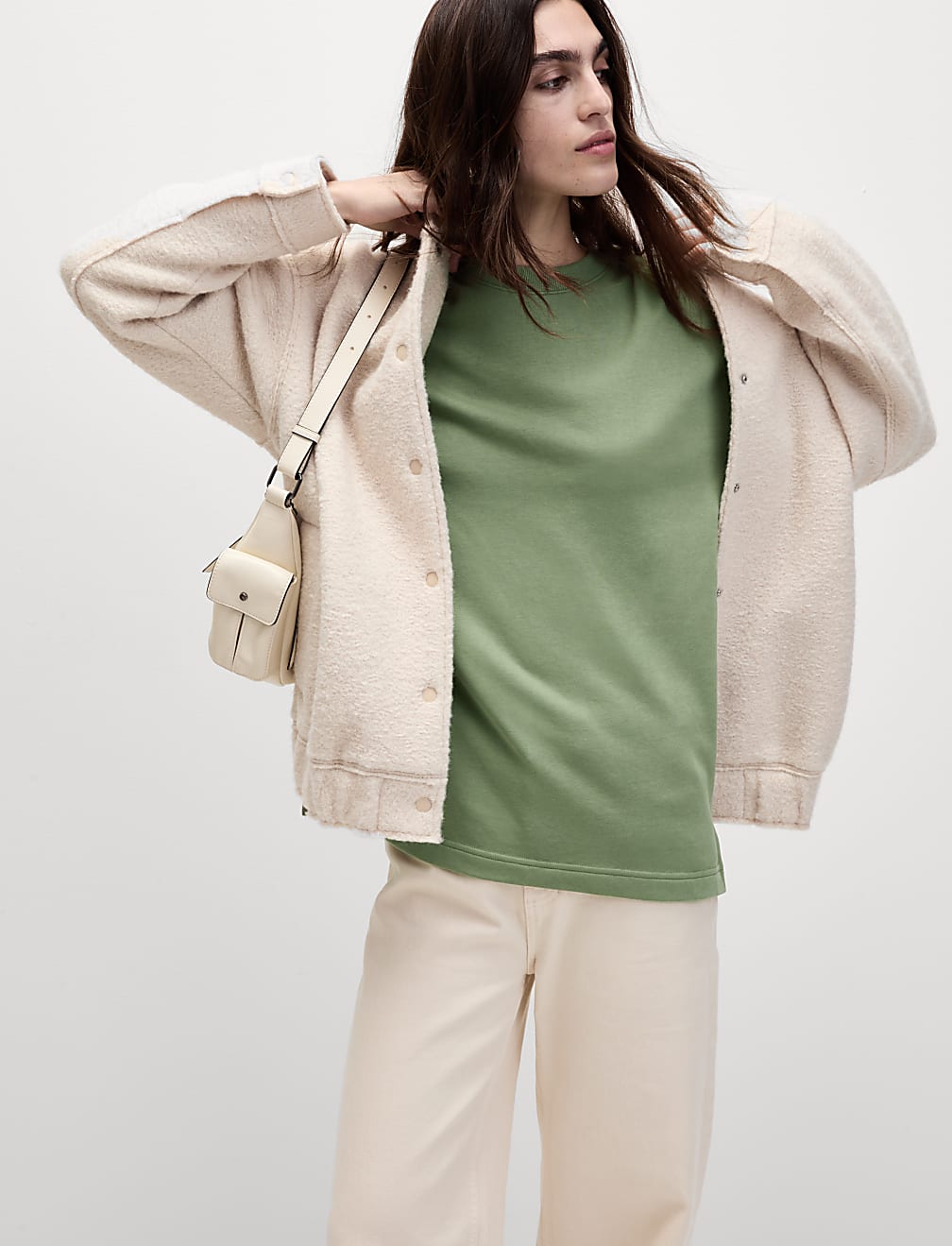 Cotton Rich Oversized Longline Sweatshirt