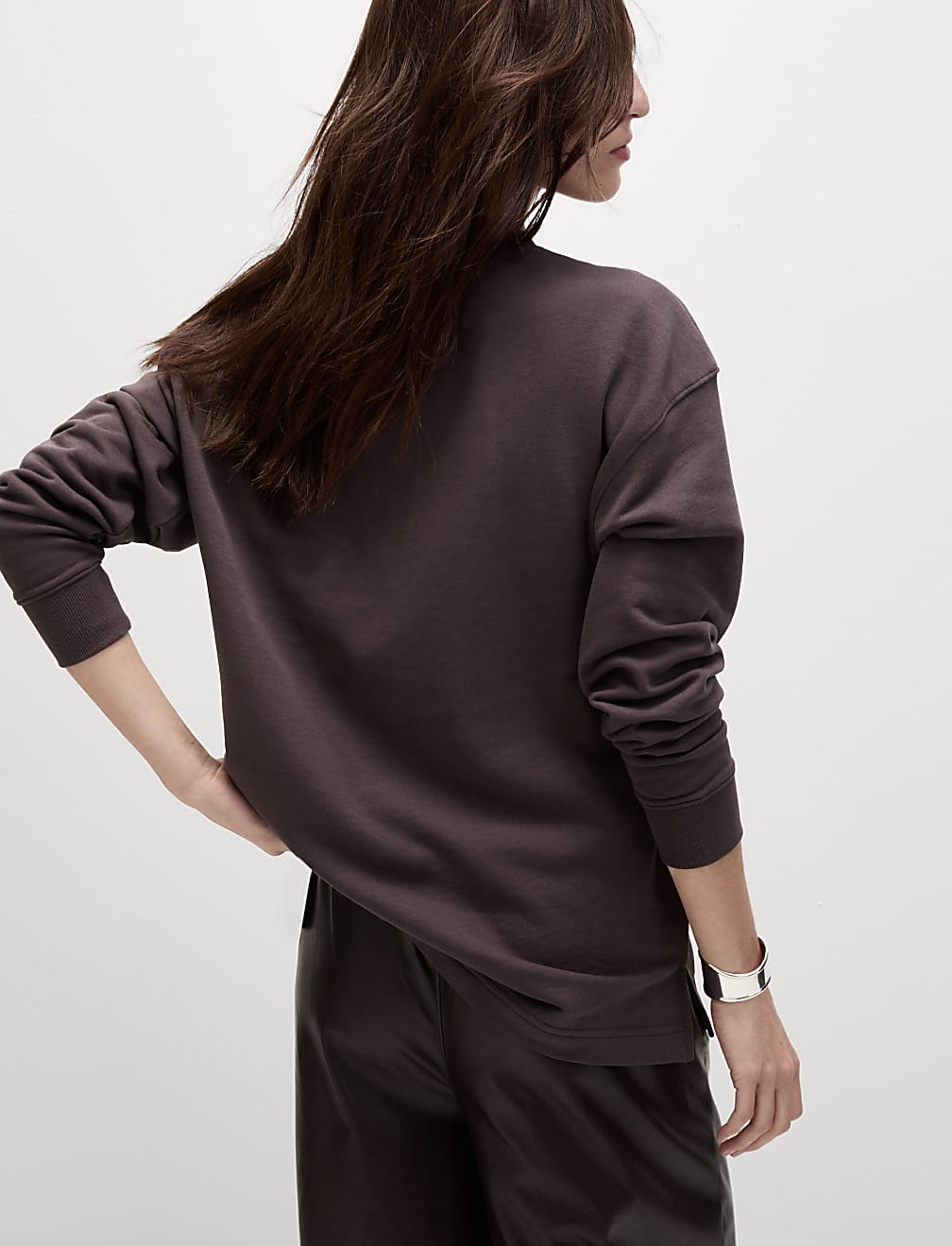 Cotton Rich Oversized Longline Sweatshirt