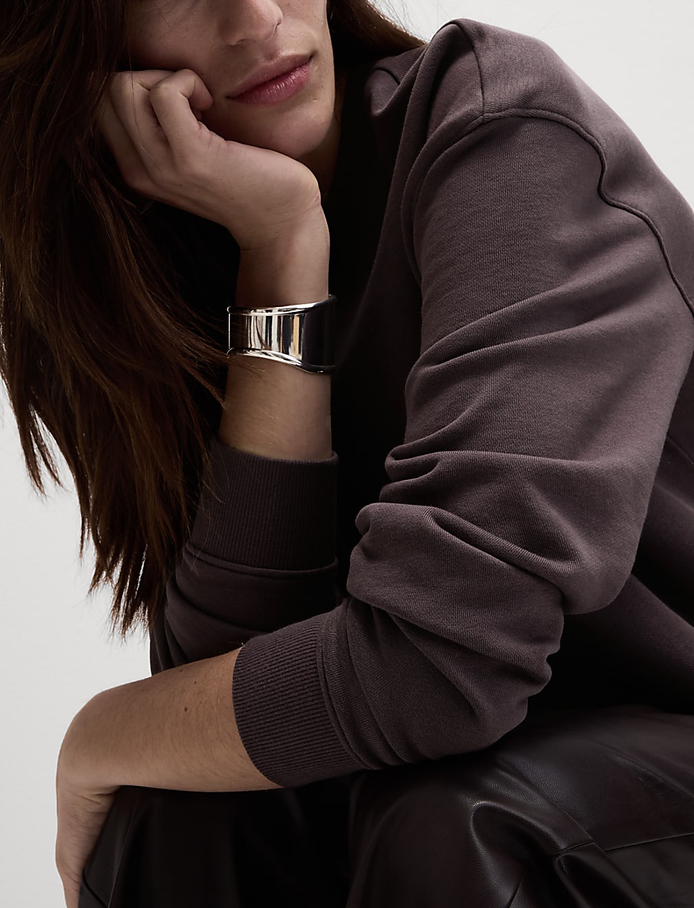 Cotton Rich Oversized Longline Sweatshirt