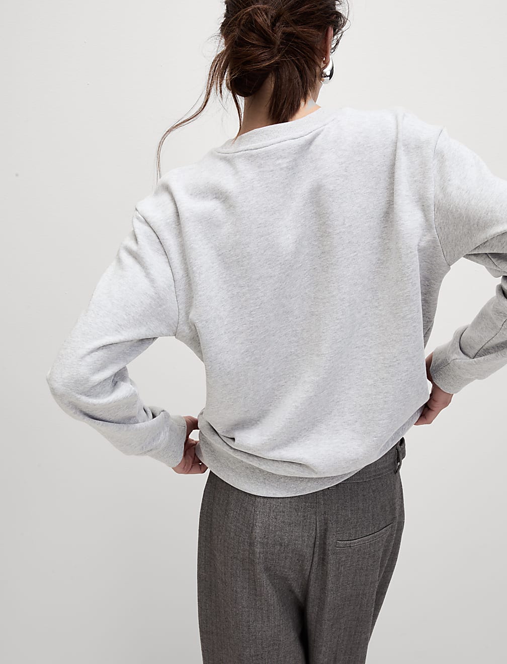 Cotton Rich Oversized Longline Sweatshirt