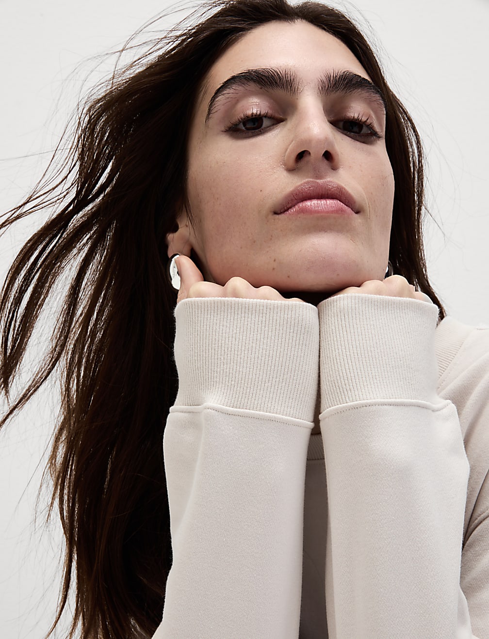 Cotton Rich Oversized Longline Sweatshirt