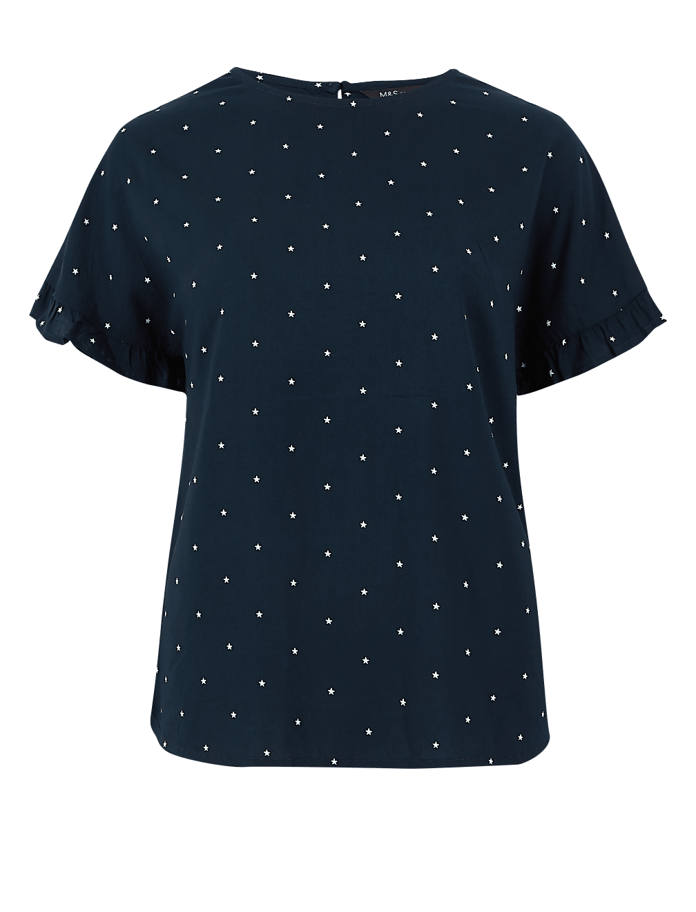 Printed Short Sleeve Blouse