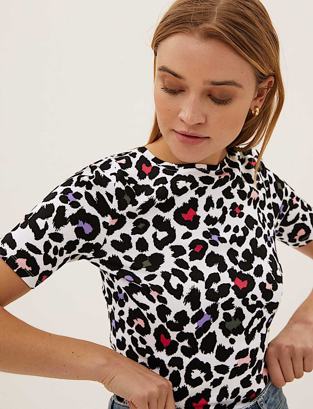 Pure Cotton Printed Half Sleeve Top