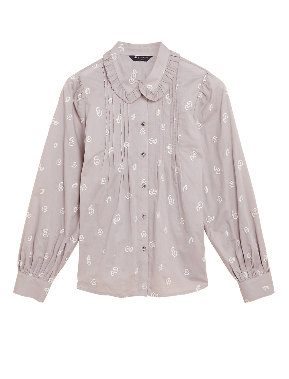Pure Cotton Embroidered Long Sleeve Shirt