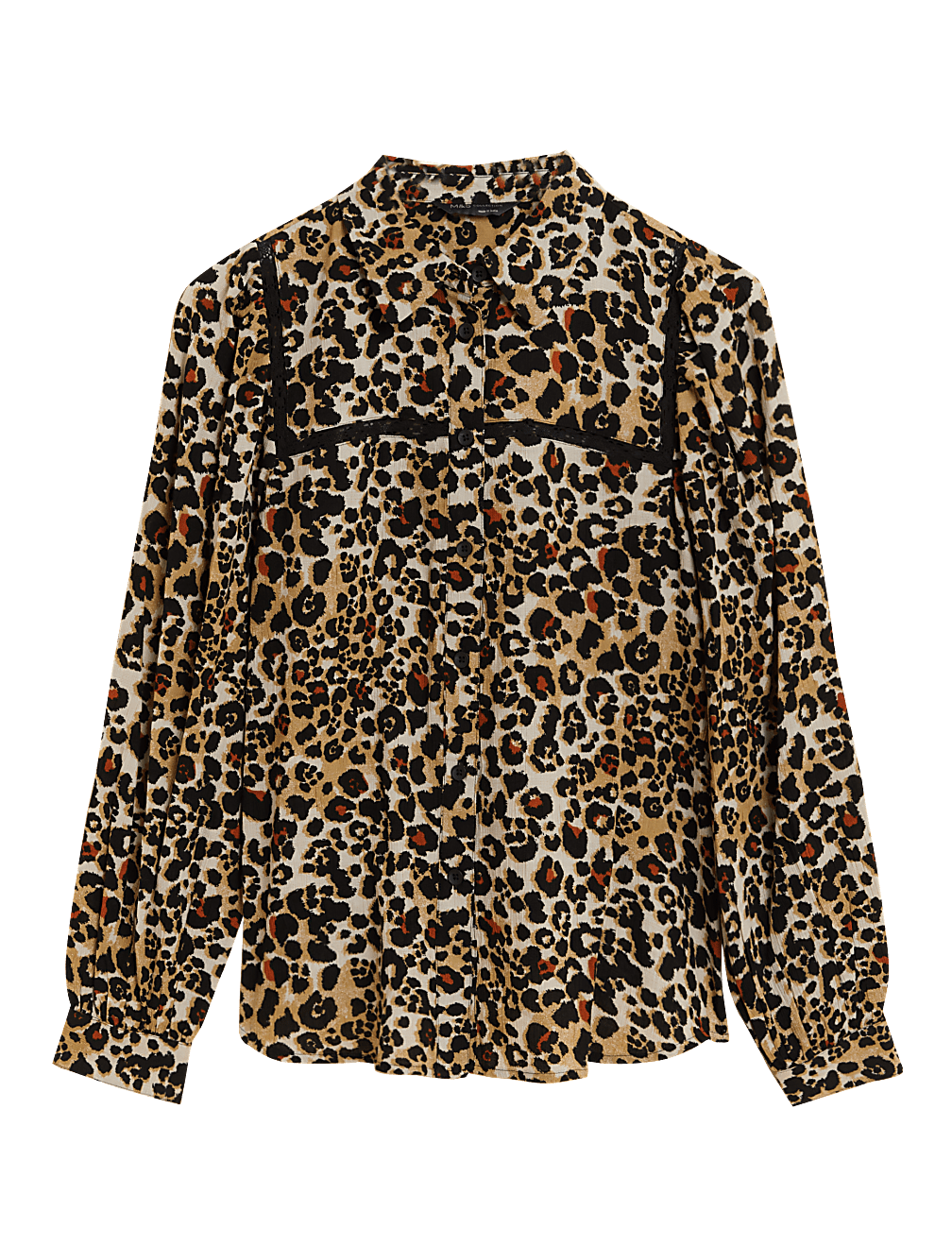 Cotton Blend Printed Long Sleeve Shirt