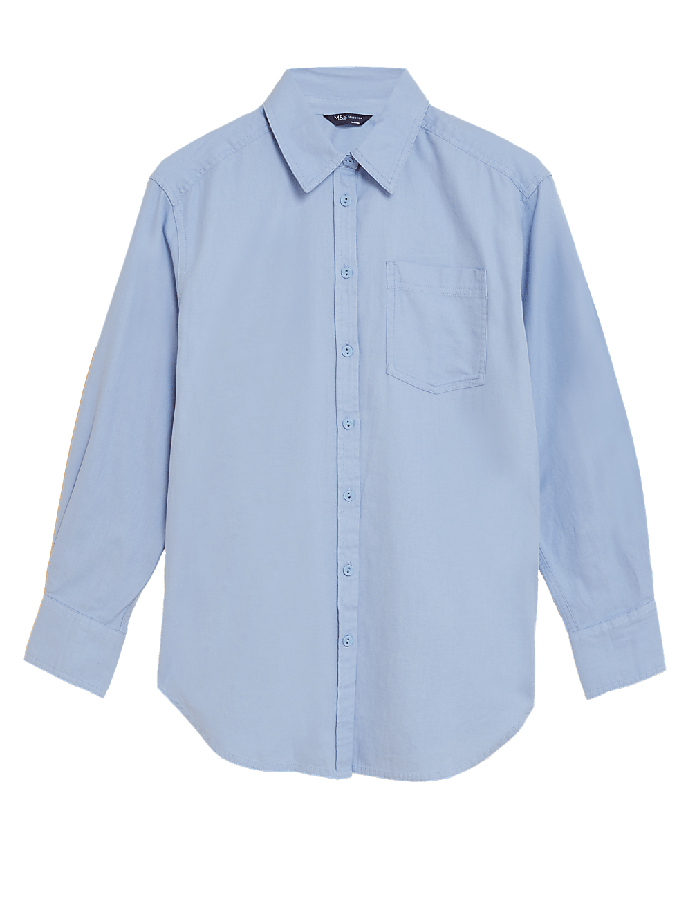Pure Cotton Twill Collared Shirt