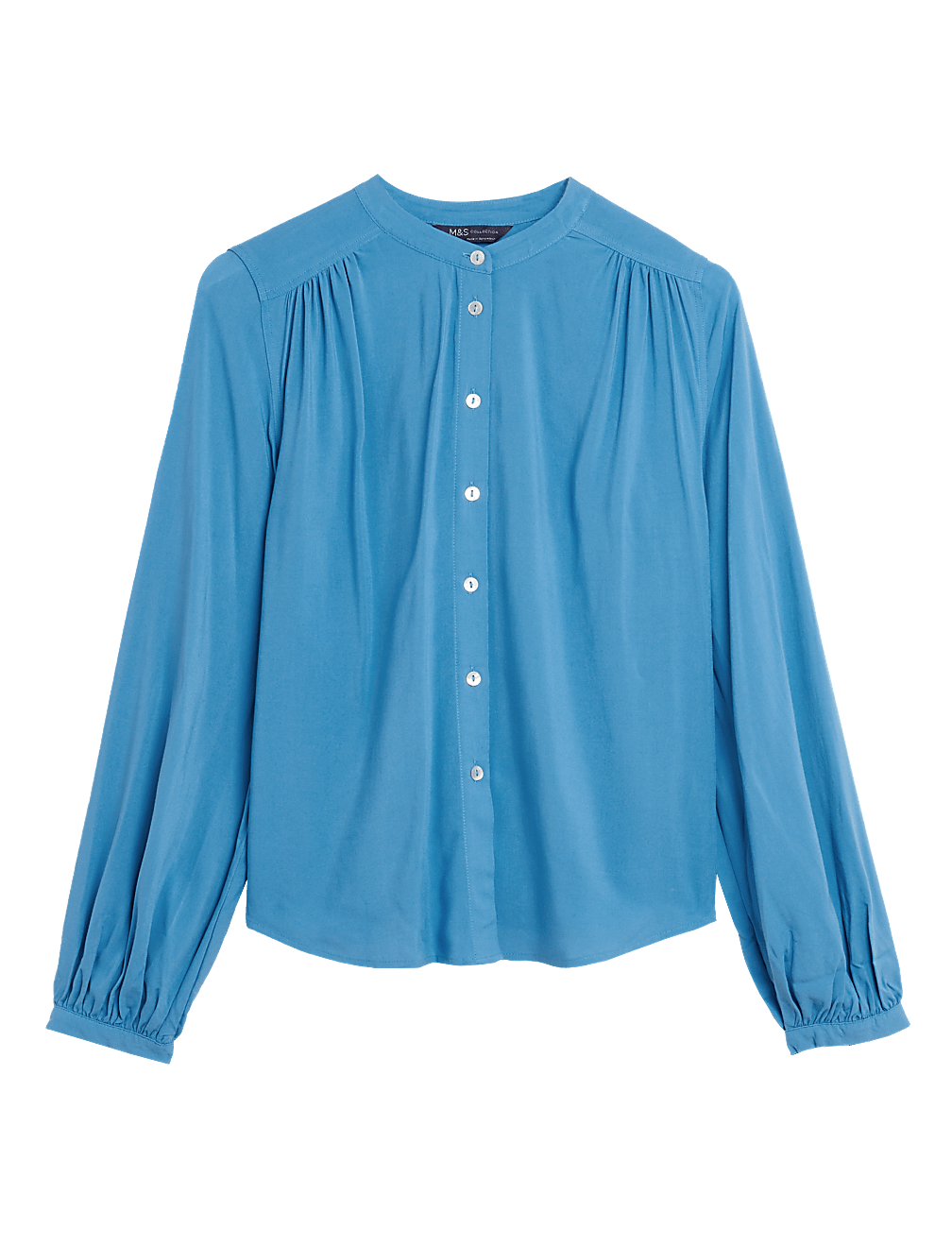 Round Neck Long Sleeve Blouse