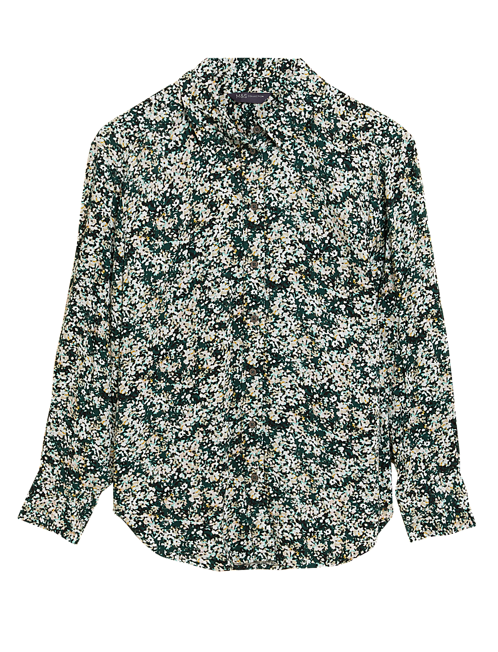 Printed Collared Long Sleeve Shirt
