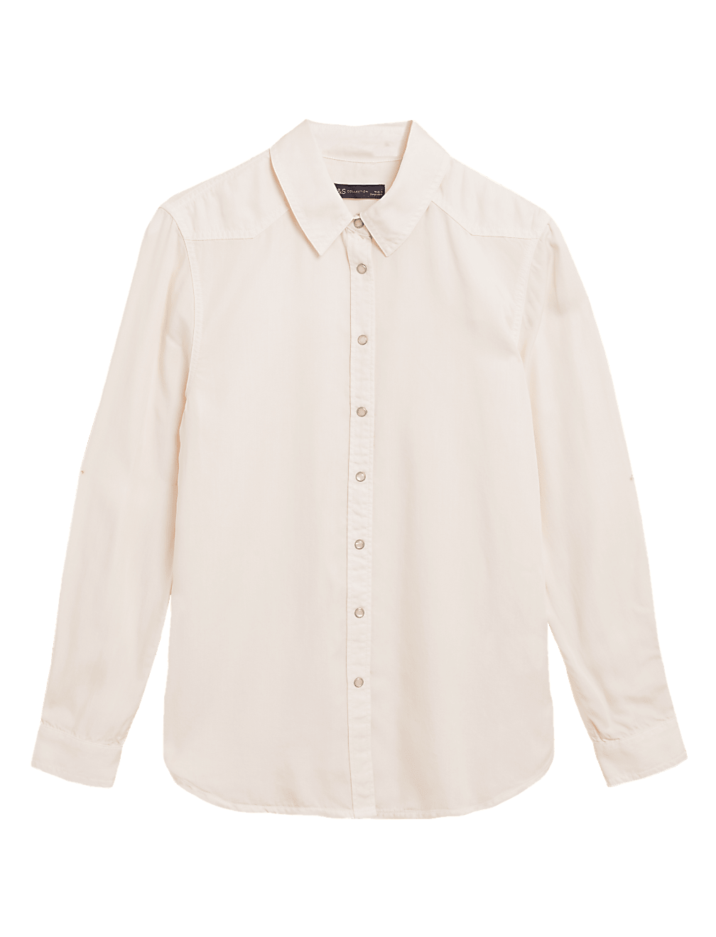 Pure Tencel™ Collared Long Sleeve Shirt