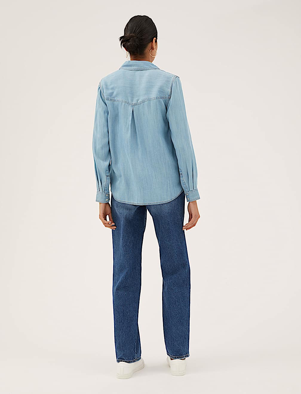 Pure Tencel&trade; Collared Long Sleeve Shirt