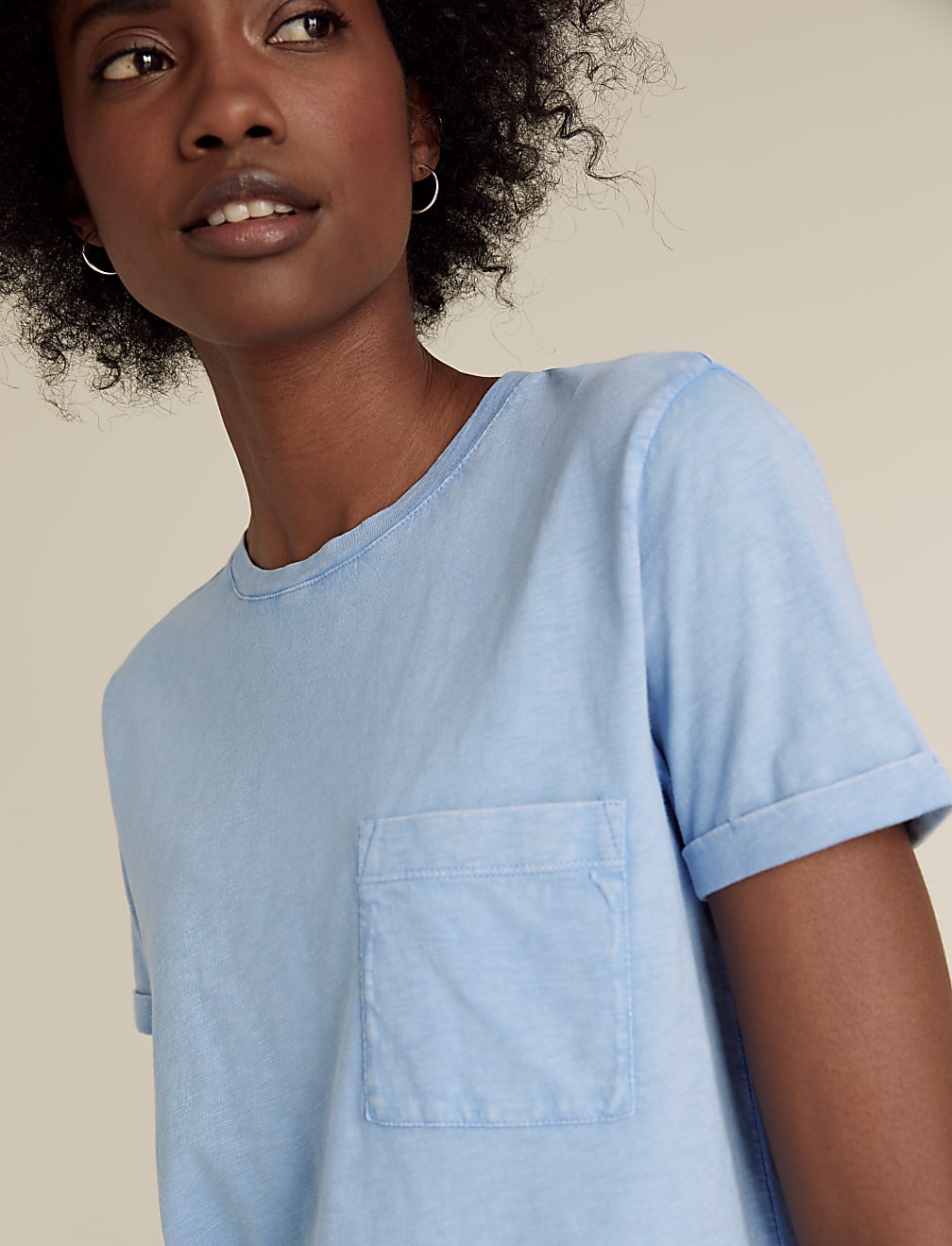 Pure Cotton Crew Neck T-Shirt
