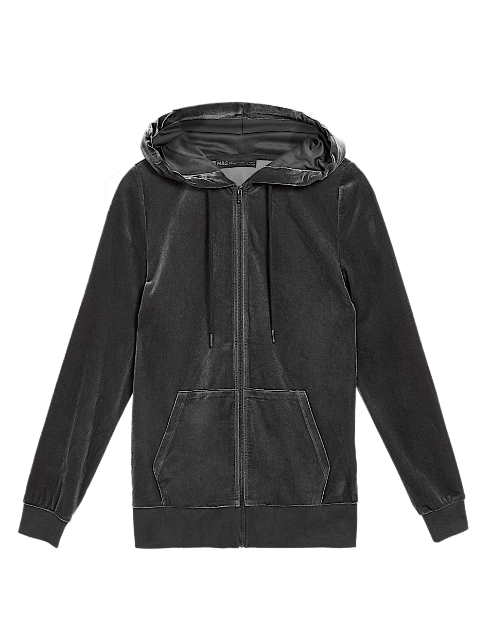 Velour Zip Up Hoodie