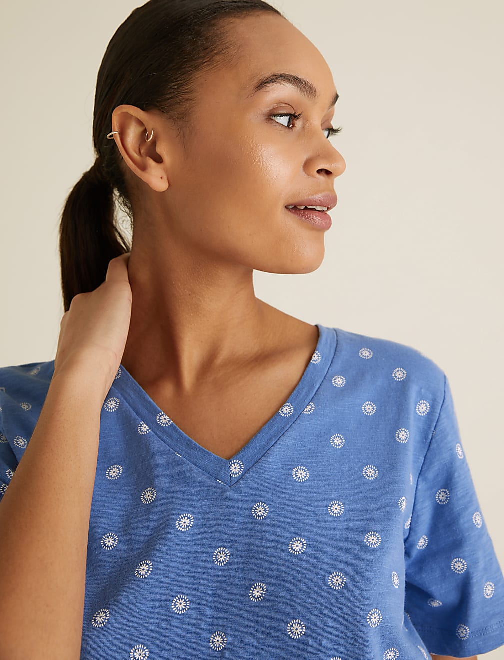 Pure Cotton Printed Straight Fit T-Shirt