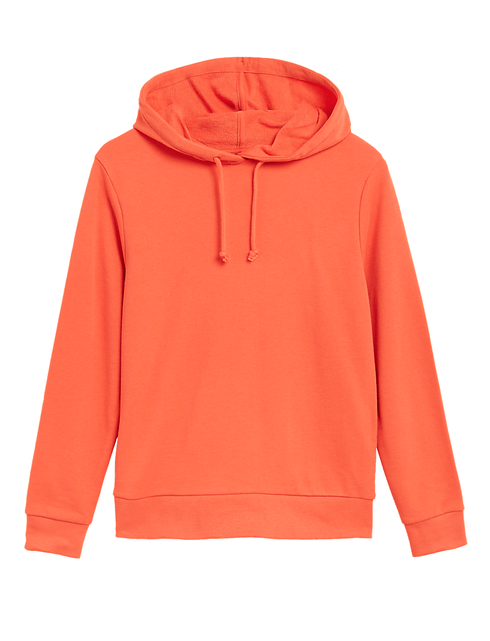 Cotton Mix Plain Hooded Sweatshirt