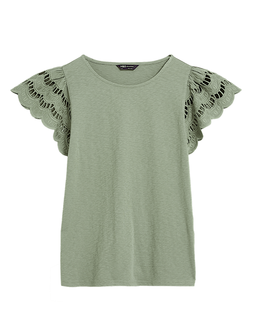 Pure Cotton Embroidered Vest Top