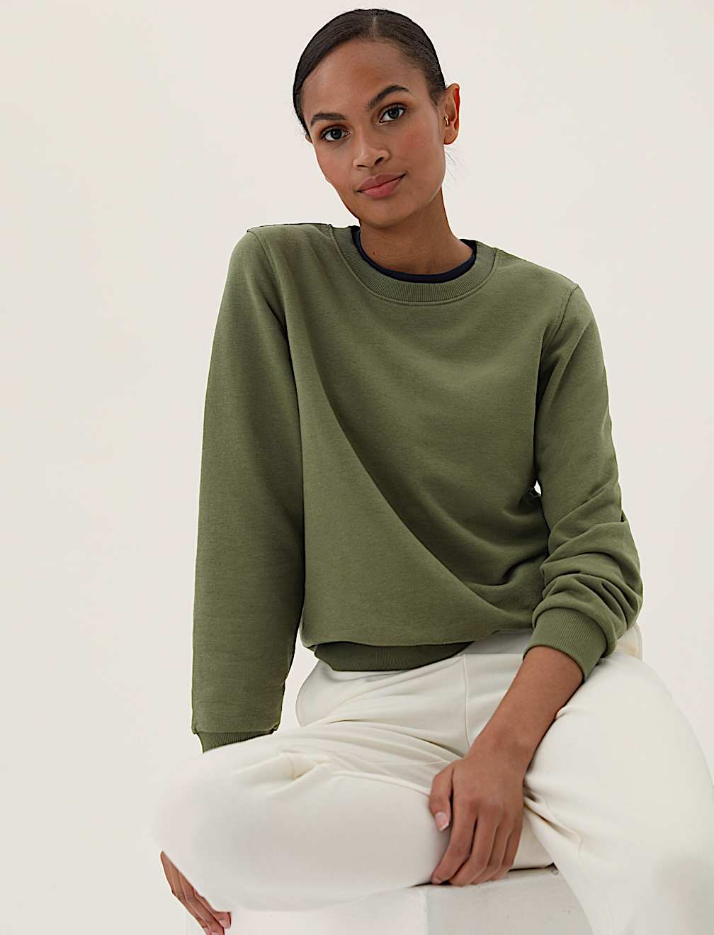 The Cotton Rich Crew Neck Sweatshirt