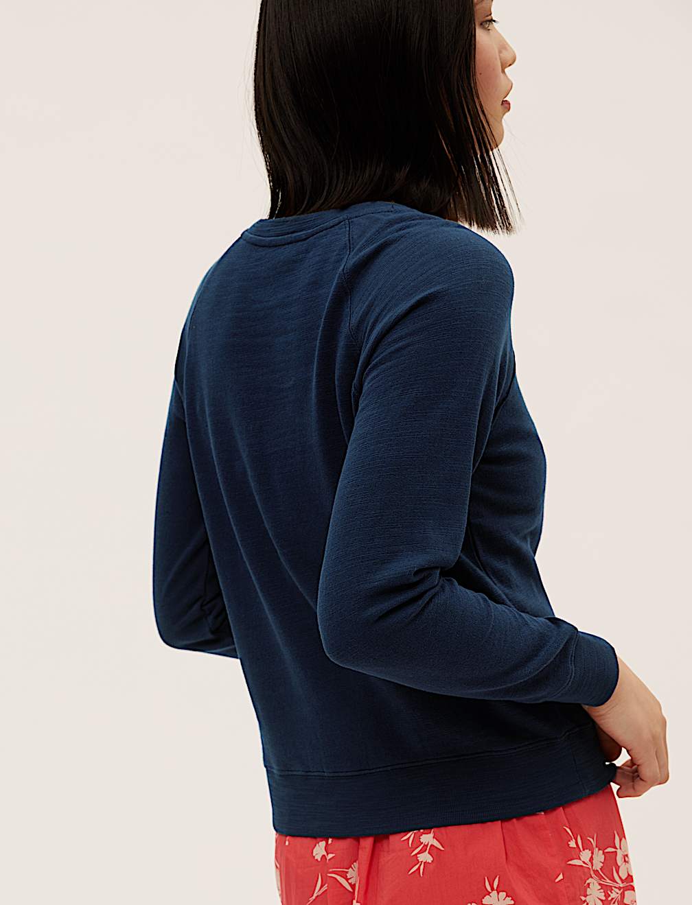Pure Cotton Slogan Long Sleeve Sweatshirt