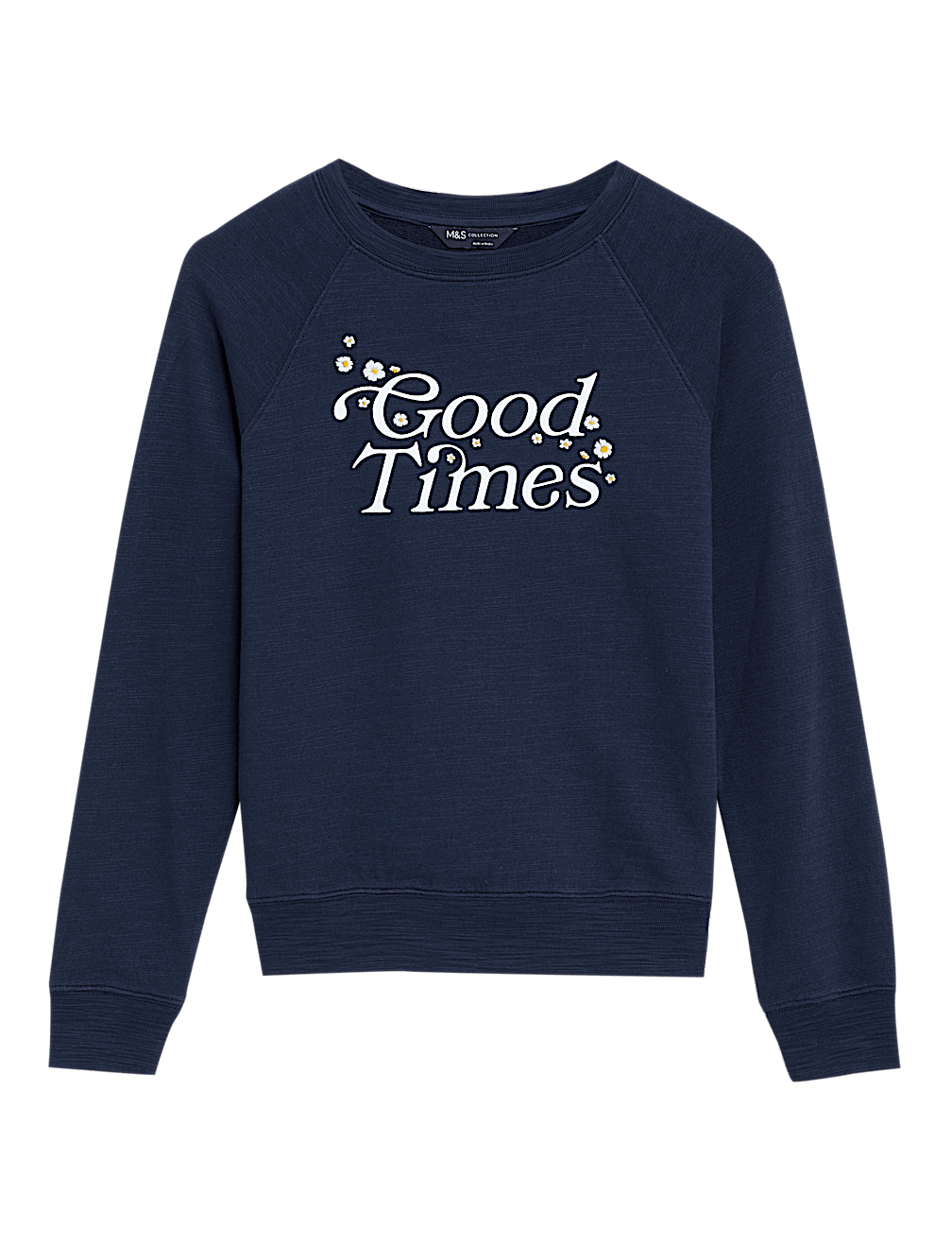 Pure Cotton Slogan Long Sleeve Sweatshirt