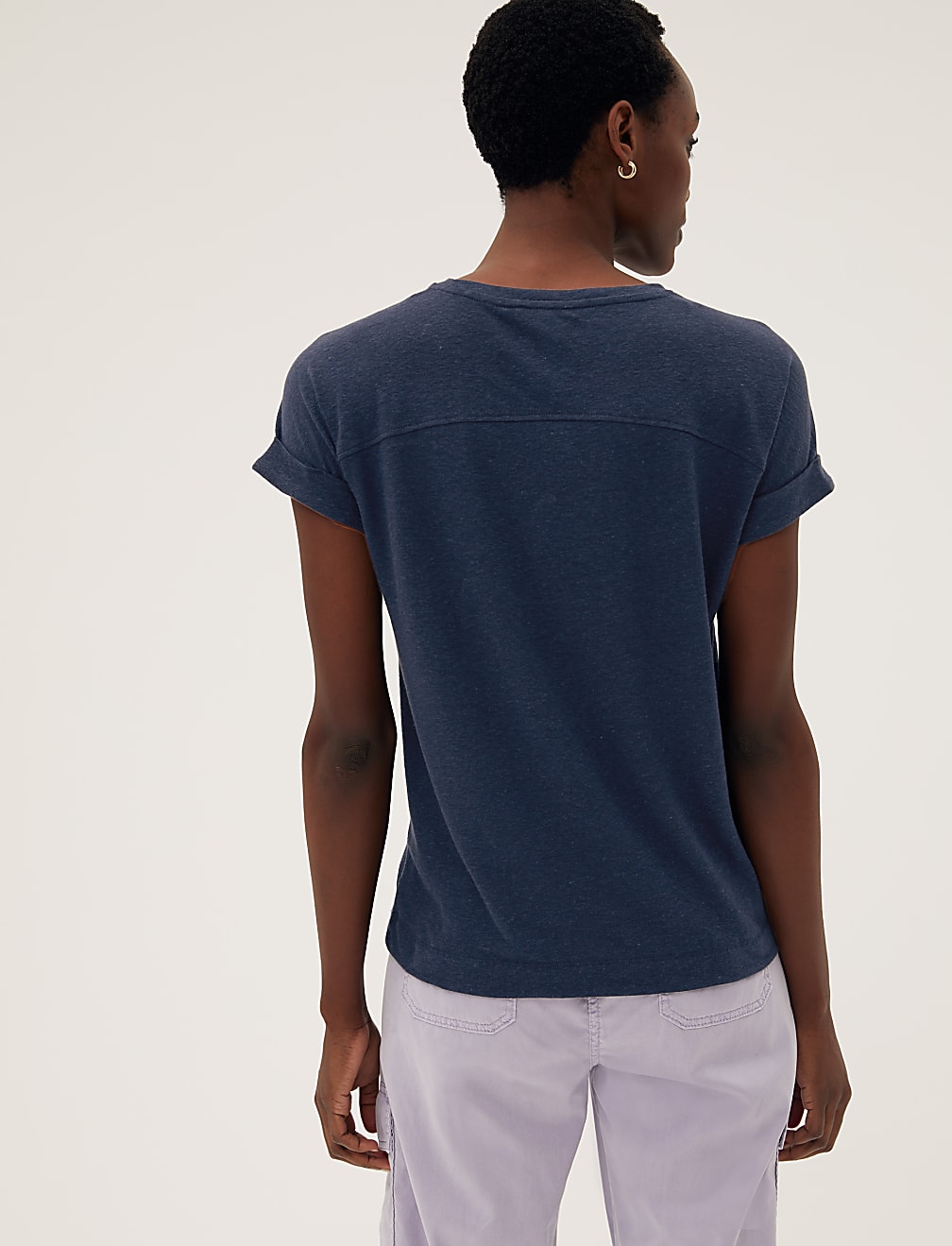 Linen Rich Short Sleeve T-Shirt