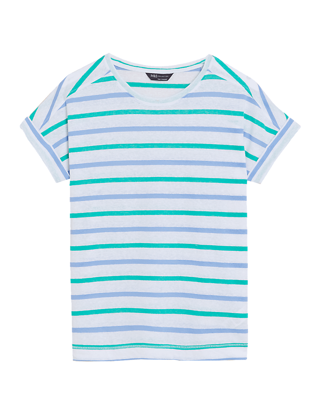 Linen Rich Striped T-Shirt
