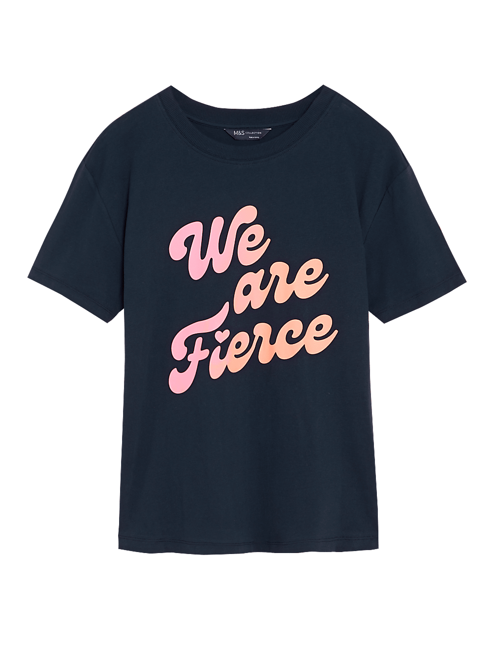 Pure Cotton Women Slogan T-Shirt